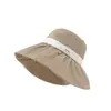 Chapéu protetor solar de borracha preta feminino, chapéu anti-UV com aba grande, chapéu de pescador dobrável, novo