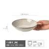 Estilo Japonés Estilo Retro Porcelana Porcelana Tazón Abierto Tazón Doméstico para Verduras Tazón Brillante para Fideos Tazón Salah Tazón para Sopa Vajilla Sencilla Tazón Grande