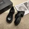 Sapatos de Couro com Cadarço Estilo Britânico para Mulheres 2025 Primavera e Outono Novos Tendência Moda Ins Versátil Mocassins de Solado Grosso