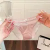 Encantador e Entrelaçado~Calcinhas Sexy de Cetim e Renda Francesas Puro Desejo Vazado com Fenda Alta Forro 100% Algodão Calcinhas Femininas