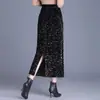 Falda sencilla y elegante de lentejuelas para mujer, nueva falda recta bodycon de cintura alta ajustada para otoño e invierno 2026, elegante y moderna