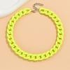 Cadena acrílica versátil europea y americana color caramelo cadena personalizada collar versátil cadena gruesa collar