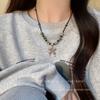 Nuevo collar de mariposa con cuentas retro de estilo chino para mujer, estilo hip hop, moderno y atractivo, estilo étnico, accesorios decorativos de cadena de clavícula.