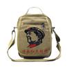 Bolso Bandolera Nostálgico Estilo Antiguo para Hombre, Bolso Cruzado para el Pecho, Bolso Cruzado Pequeño de Lona del Presidente, Mochila Cruzada Pequeña para el Servicio al Pueblo, Cinco Estrellas