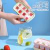 Caja de Hielo Simple para el Hogar Caja de Hielo Casera con Tapa Fondo Suave Caja de Hielo Pequeña Hielo Congelado Caja de Frutas de Ocho Compartimentos Caja de Almacenamiento
