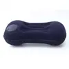 Almohada Inflable para Exteriores, Almohada Cuadrada Plegable Flocada, Máscara para Ojos, Juego de Tapones para los Oídos, Soporte Cervical para Dormir, Cojín Lumbar para Viajes Largos