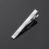 En stock boutique galvanizado plata arenado brillante diamante clip para corbata comercio exterior venta caliente accesorios formales para hombre clip para corbata profesional