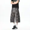 Diseño Tie-Dye Vintage para Hombre Verano Frescos Shorts Largos hasta la Rodilla Marca de Moda Shorts Frescos para el Trabajo