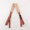 Alça de Extensão Larga Colorida Ajustável Nova de Alta Moda Tira Listrada com Diamantes Versátil Alça de Ombro para Bolsa de Compras