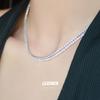Collar de circonitas y diamantes de lujo ligero europeo y americano para mujer, cadena de clavícula de diamantes de alta gama, elegante, accesorios que combinan con todo, al por mayor