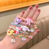Sanrio bonito dos desenhos animados das crianças faixa de cabelo corda de cabelo doces cor trança pequena faixa de borracha corda de cabelo desejando garrafa de acessórios de cabelo atacado