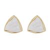 Brincos geométricos triangulares de luxo leve estilo francês retrô personalidade irregulares moda publicidade brincos dourados joias exageradas