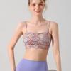 Sujetador Deportivo Estampado Vintage con Tirante para Mujer con Almohadilla en el Pecho Ropa Interior para Fitness Ropa de Yoga Chaleco Sujetador de Recoger