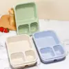Caixa de Almoço Portátil Três Compartimentos Estilo Japonês Transfronteiriça, Caixa para Fast Food, Caixa de Plástico Selada, Caixa para Conservar Fresco, Caixa de Almoço para Estudantes e Trabalhadores de Escritório