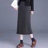 Falda con dobladillo fruncido para mujer, nuevo estilo otoño e invierno 2026, falda recta adelgazante de cintura alta, falda lápiz bodycon moderna y simple