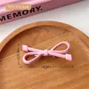 Pinza para el cabello con lazo color caramelo Ins Linda Dulce Corazón Femenino Clip para flequillo Clip lateral Clip de pico de pato Pinza para el cabello Accesorios para el cabello
