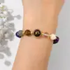 Pulsera Transfronteriza Caliente de Doce Constelaciones Unisex Ágata Piedra Natural con Tarjeta