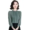 Blusa de Gasa de Manga Larga para Mujer 2026 Nueva Moda Holgada Elegante con Volantes de Lunares Camisa Elegante Blusa de Moda