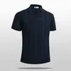 Camiseta de Verano de Punto Color Sólido Ajuste Delgado Casual de Negocios Cremallera Manga Corta para Hombre Cuello Polo Camiseta Base de Seda de Hielo