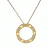 Collar de Disco Grande para Mujer, Collar Cielo Estrellado, 18K Sin Decoloración, Diseño de Nicho, Colgante de Lujo Ligero, Collar de Acero de Titanio al por Mayor