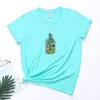 Comercio exterior Camiseta creativa casual europea y americana para mujer Camiseta de cuello redondo con estampado del mundo para mujer