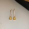 Pendientes Colgantes de Aguja de Plata con Zirconia Cúbica de Diamante Collar Coreano ins Lujo Ligero Nicho Pendientes Moda Joyería de Alta Gama