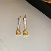 Aguja de Plata Incrustada con Diamantes y Circonitas, Pendientes de Gota de Agua, Lujo Ligero, Pendientes de Nicho Estilo Palacio, Pendientes Versátiles de Moda de Gama Alta
