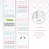 Viajes Atardecer Serie Linda Línea de Bloques Cinta Adhesiva Washi con Arena Destellante Troquelada Pegatinas Decorativas Simples para Diario DIY