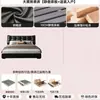 Cama minimalista italiana em couro de urso preto para quarto principal de casal, de alta qualidade e elegante, nova para 2026, cama de casal para casamento, cama com armazenamento para apartamento pequeno