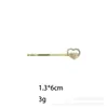 Pasador de Zirconia Transfronterizo Coreano y Japonés con Forma de Corazón para Flequillo Lateral Accesorio para el Cabello Clip Sencillo para la Frente Joyería Exquisita de Alta Gama