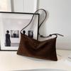 Bolso Almohada de Gamuza Esmerilada para Mujer, Nuevo Estilo de Comercio Exterior para Otoño e Invierno, Bolso de Hombro y Axila Simple de Gran Capacidad, Bolso Pequeño para el Día a Día
