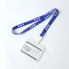 Cordão para Crachá de Identificação Rígido com Logotipo Impresso Personalizado por Transferência de Calor, Porta-Cartão Escolar, Cordão de Marca de Trabalho, Corda para Pendurar Celular no Pescoço