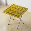 Mesa de Ajedrez Plegable Portátil para Exteriores Mesa de Ajedrez para el Hogar Mesa Multifuncional Reforzada Espesa para Jugar Ajedrez