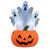 Nuevos accesorios de diseño de lugar de Halloween para exteriores, decoración de patio, modelo de aire inflable de calabaza, fantasma, globo de fantasma