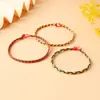 Pulseira de Fio Vermelho Ano Novo Ano do Rato Tecelagem Manual Corda DIY Pulseira de Corda de Cinco Cores Pequeno Presente Banca de Rua Atacado