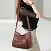 Bolso Nuevo Transfronterizo para Mujer de Cuero Suave Gran Capacidad Cruzado Bolso de Madre Multibolsillos Práctico Bolso de Hombro para Mujer