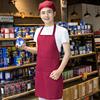 Delantal LOGO personalizado arte de uñas cocina tienda de té con leche de frutas hombres y mujeres moda coreana algodón impermeable ropa de trabajo de supermercado