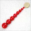 Directo de fábrica cadena de bolas suéter color sólido rojo con cuentas cuentas hechas a mano cuentas sueltas venta al por mayor