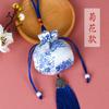Área de Paisagem com Crisântemos Estilo Chinês Sacos para Templos Atacado Bolsas Hanfu Enfeites para Carro Chinês Sachê com Borla Sacos Vazios