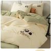 Conjunto de Cama de Quatro Peças Algodão Puro 2025 Novo Outono e Inverno Roupa de Cama Lençóis Cobertor Capa de Edredom Conjunto de Três Peças para Dormitório