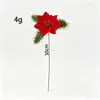 Terciopelo Navideño 5 Picos Ramo Flor Artificial Flor de Pascua Decoración del Hogar Adornos Paisajismo Flores Artificiales Venta Caliente Transfronteriza Al por Mayor