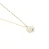 Collar de camelia estilo francés para mujer, estilo fragante, ligero, lujoso, diseño de nicho, sentido avanzado, simple, elegante, collar de cadena de clavícula de perla