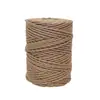 Cuerda de yute grosor de cuerda diy decoración hecha a mano cuerda de atado en rollo yute enrollado delgada cuerda para rascar gatos cuerda de tira y afloja tejido
