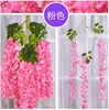 Flor de Glicinia de 3 Hojas y 6 Hojas Flor de Frijol Decoración de Boda Arco de Flores Artificiales Accesorios Enredadera de Flores de Plástico para Techo Lote de Flores Artificiales