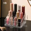 Suporte de Exposição de Batom Caixa Organizadora para Mesa de Meninas Porta-Batom Transparente Rack de Armazenamento para Quarto Caixa de Armazenamento de Plástico para Cosméticos