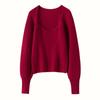 Outono e Inverno 2024 Novo Tricô Feminino de Cashmere Suéter Solto Preguiçoso Pulôver Gola V Novo Senso de Design