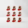 BA-48 Liga Meia de Natal Pingente de Gotejamento de Óleo DIY Colar Pulseira Brincos Chaveiro Acessórios de Joias Feitos à Mão