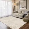 Tapete Abstrato Lavável Antiderrapante - Resistente a Manchas, Dobrável, Lavável à Máquina para Sala de Estar - Decoração Suave para Casa