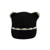 Gorro de punto versátil y lindo para mujer, moda de estilo japonés para otoño e invierno, gorro de punto cálido de lana que protege las orejas, nuevo modelo 2026