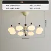 Lustre de Sala de Estar Estilo Cream Medieval Luz Principal Hall Atmosférico Retro Francês Flor de Alto Padrão Luz de Quarto